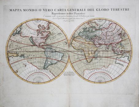 Mappa Mondo o vero Carta Generale del Globo Terrestre