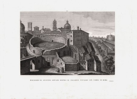 Mausoleo di Augusto situato dietro il Palazzo Vivaldi già Corea …