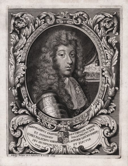 Maximilianus Emanuel DG Utriusque Bavariae et Superioris Palatinatus Dux.
