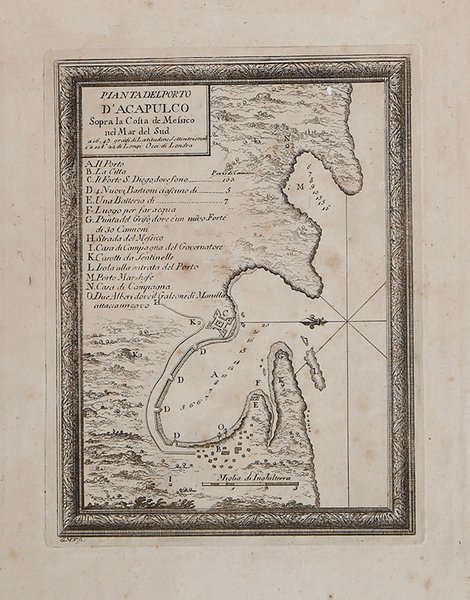 Pianta del Porto D'Acapulco Sopra la Costa de Messico nel …