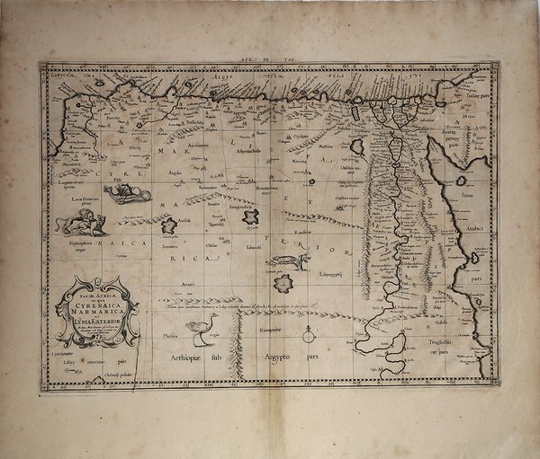 Tab.III Africae, in qua Cyrenaica, Marmarica, ac Lybia Exterior.