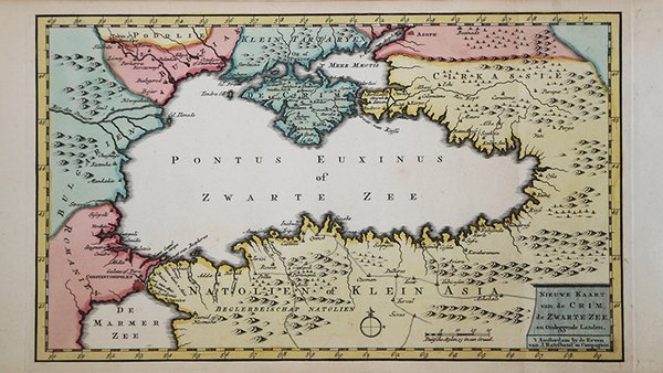 Nieuwe Kaart van de Crim, de Zwarte Zee, en Omleggende …