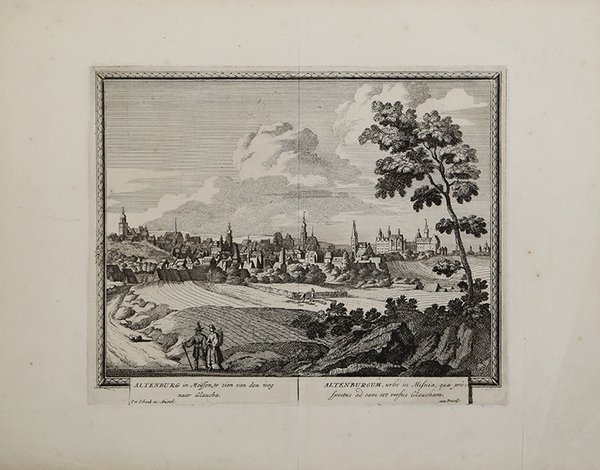 Altenburg in Meissen, te zien van den weg naar Glaucha. …