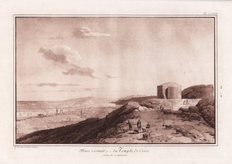 Murs restant du Temple de Ceres et vue de ses …