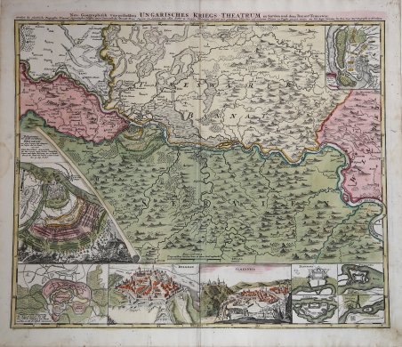 Neu-Geographisch vorgestelltes Ungarisches Kriegs-Theatrum in Servien und dem Bannat Temeswar