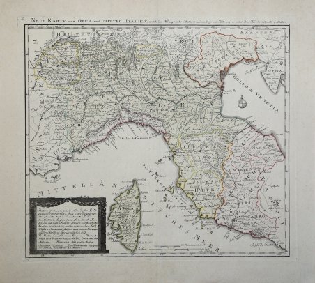 Neue Karte von Ober - und Mittel - Italien, welche …