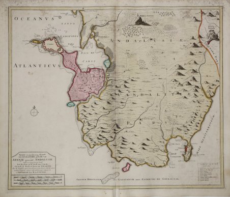 Nieuwe en nauwkeurige Kaart van het Zuidelykste gedeelte van Spanje …