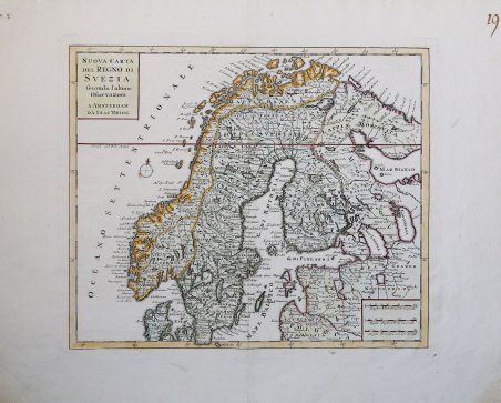 Nuova Carta del Regno di Svezia secondo le ultime osservazioni