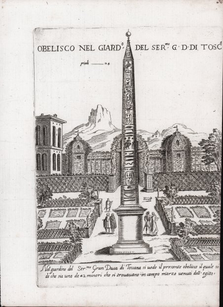 Obelisco nel Giard.o de Ser.mo G. D. di Tosc.a