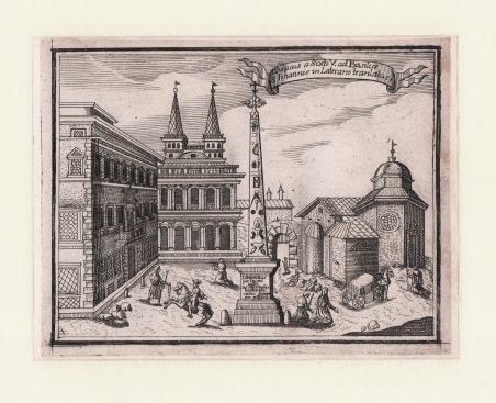 Obeliscus a Sisto V Basilicae S. Iohannis in Lateranus translatus