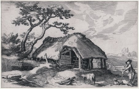 Paesaggio con capanna