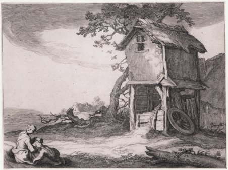 Paesaggio con due figure in primo piano