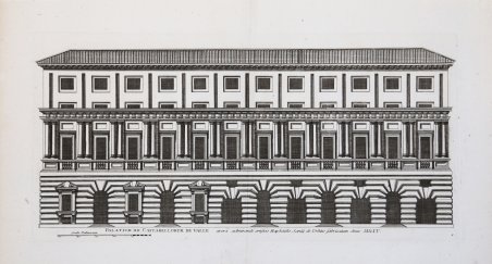 Palatium DD. Caffarellorum De Valle opera admirandi artificis Raphaelis Santij …