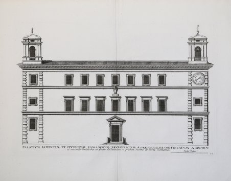 Palativm Sapientiae et stvdiorvm Romanorvm, restvratvm a Gregorio XIII, continvatvm …