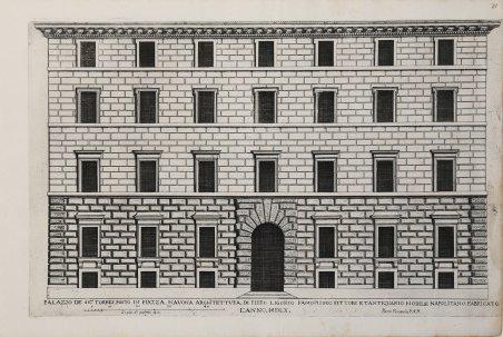 Palazzo de SS.re Torres, posto in piazza, Navona architettura di …