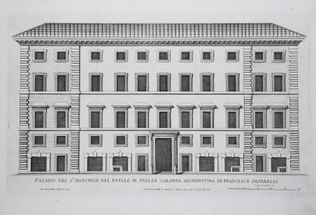 Palazzo del S.r Marchese del Bufalo in piazza Colonna architettura …