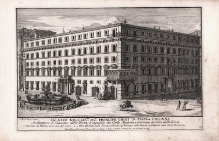 Palazzo dell'Ecc.mo sog.r prencipe Chigi in piazza Colonna Architettura di …