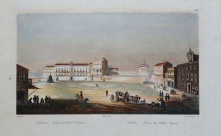 Palermo. Largo del Real Palazzo. - Palerme. Place du Palais …