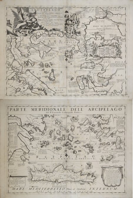 Parallelo Geografico dell'Antico col Moderno Arcipelago. / Parte Meridionale dell'Arcipelago