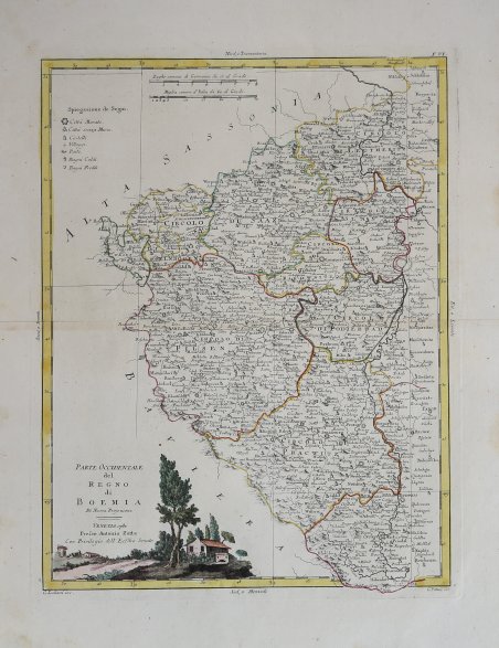 Parte occidentale del Regno di Boemia di nuova proiezione
