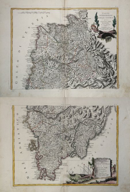 Parte Settentrionale dell'Istria di Giovanni Valle Giustinopolitano di nuova Projezione …