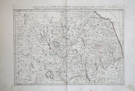 Partie de Milieu de l'Etat de l'Eglise. avec le Territoires …