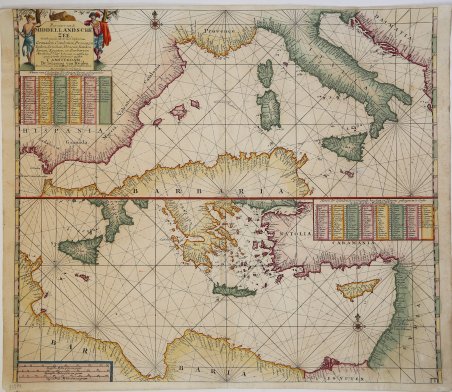 Pascaert van de Middelandsche Zee, vertoonende in twee deelen, zijn …