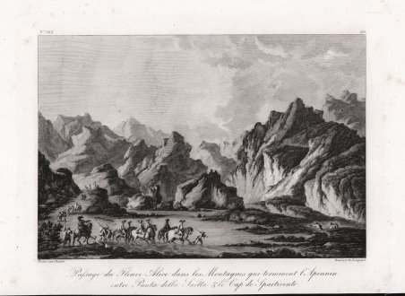 Passage du Fleuve Alice dans les Montagnes qui terminent l'Apennin …