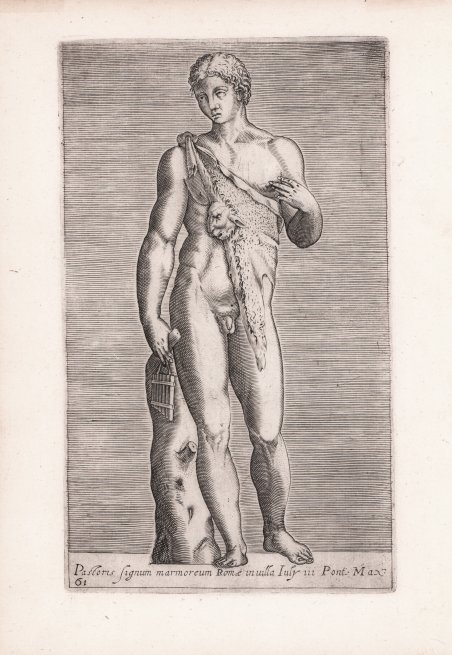 Pastoris signum marmoreum Romae in villa Iuly III Pont Max