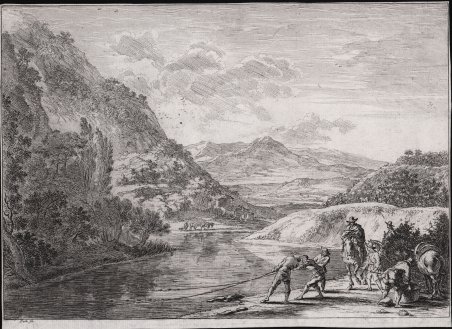 Pescatori sul Tevere, vicino al Monte Soratte