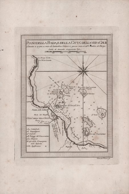 Piano della Rada, e della Cità della Vera Cruz