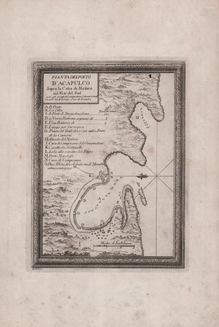 Pianta del Porto D'Acapulco Sopra la Costa de Messico nel …