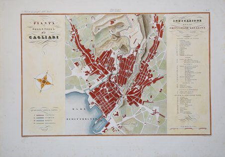 Pianta della Città di Cagliari