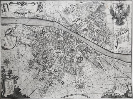 Pianta della città di Firenze nelle sue vere misure colla …