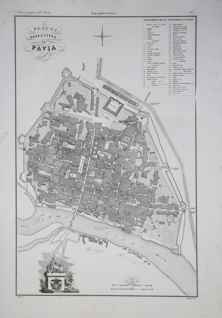 Pianta della Città di Pavia