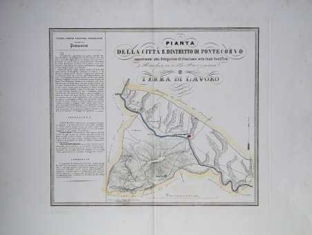 Pianta della città e distretto di Pontecorvo appartenente alla Delegazione …