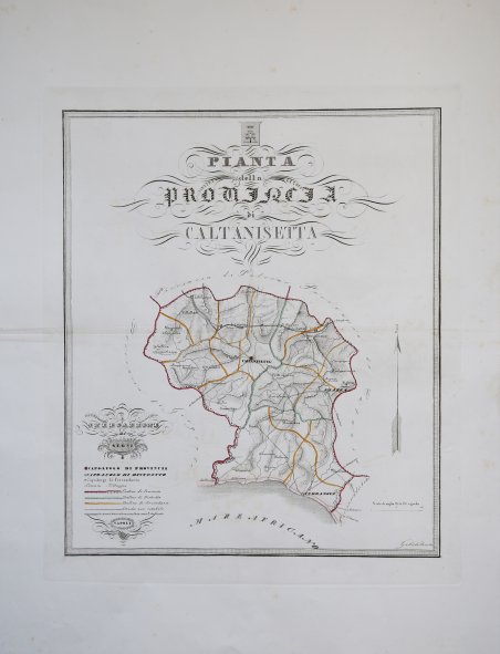Pianta della Provincia di Caltanisetta