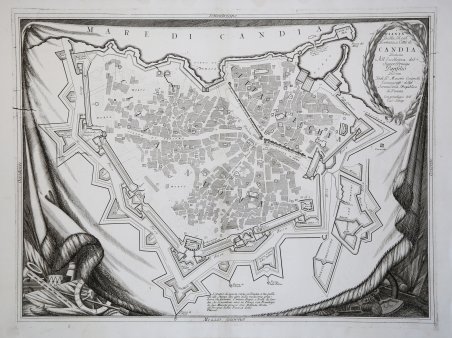 Pianta della Real Fortezza, e Città di Candia.