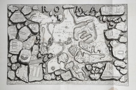 Pianta di Roma disegnata colla situazione.