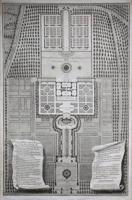 Pianta Geometrica della Palazzina, e Giardino grande del Real Palazzo …