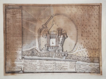 Pianta in Veduta della Fortezza di Civita Castellana