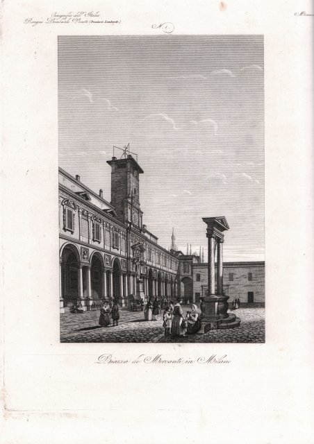 Piazza de Mercanti in Milano