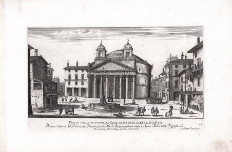 Piazza della Rotonda ampliata da N.S. Papa Alessandro VII