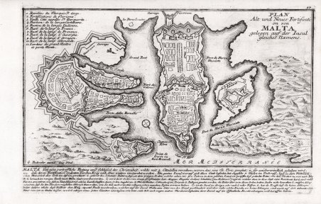 Plan Alt und Neuer Fortification von Malta.