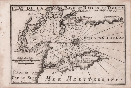 Plan de la Baye et Rades de Toulon