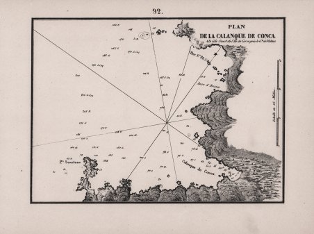 Plan De la Calanque de Conca. A la Còte Ouest …