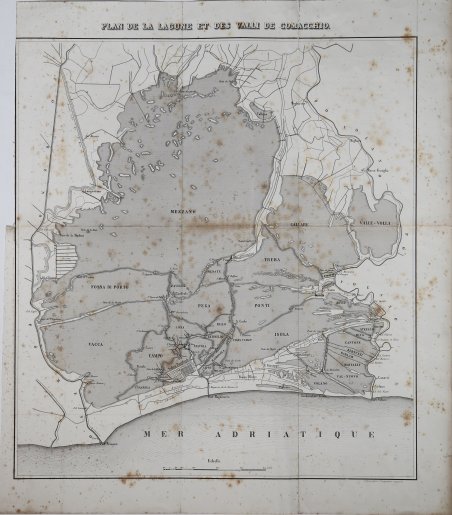 Plan de la lagune et des valli de Comacchio
