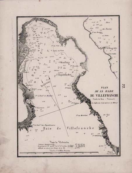 Plan de la rade de Villefranche