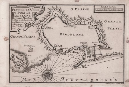 Plan de la Ville et Port de Barcelone.