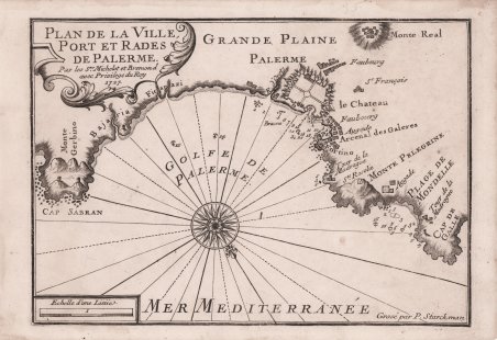 Plan de la Ville, Port et Rades de Palerme